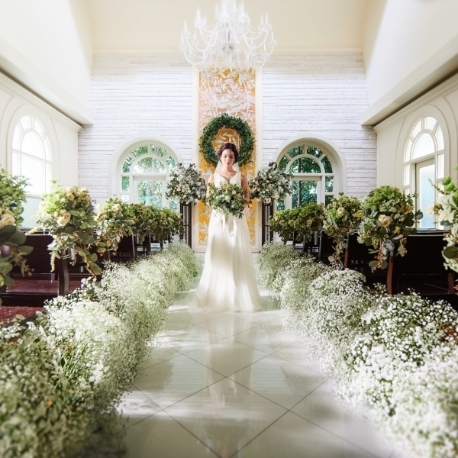 ロザンジュイア 広尾迎賓館：【衣装3着＆挙式料プレゼント】光×緑チャペル感動体験