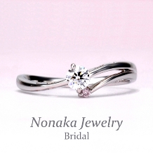ＮＯＮＡＫＡ　ＪＥＷＥＬＲＹ（ノナカジュエリー）:【特価】【 ピンクサファイアとハートの透かしが可愛い】ダイヤモンド婚約指輪