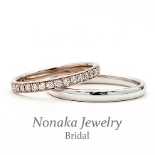 ＮＯＮＡＫＡ　ＪＥＷＥＬＲＹ（ノナカジュエリー）:【 鍛造 】変形やキズに非常に強いハーフエタニティリング 高品質H&Cダイヤ使用