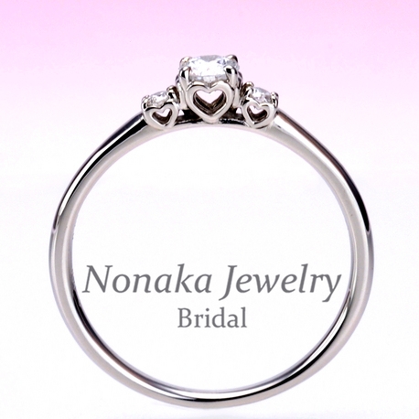 ハートの透かし模様がかわいい プラチナ ダイヤモンド婚約指輪 ｎｏｎａｋａ ｊｅｗｅｌｒｙ ノナカジュエリー ゼクシィ
