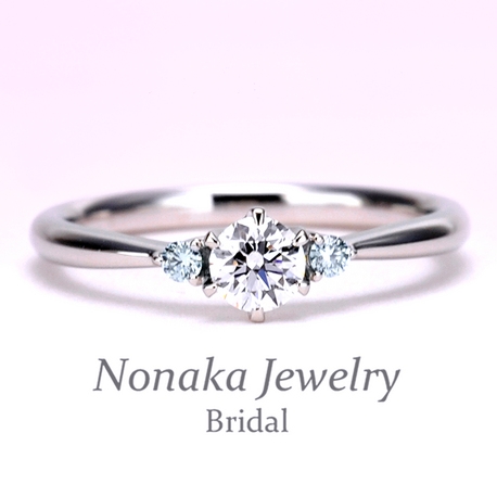 ＮＯＮＡＫＡ　ＪＥＷＥＬＲＹ（ノナカジュエリー）:【すがすがしい淡い水色のアイスブルーダイヤが上品】な婚約指輪［EG22X73b］