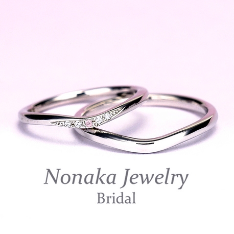 ＮＯＮＡＫＡ　ＪＥＷＥＬＲＹ（ノナカジュエリー）:【ピンクダイヤが可愛い】変形やキズに非常に強い！スーパーハードプラチナ結婚指輪