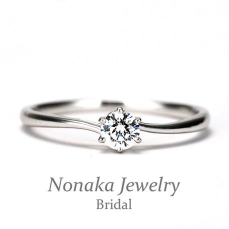 婚約指輪 &nbsp;お得♪人気のハードプラチナ製ウェーブデザインダイヤモンドリング