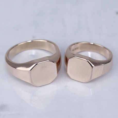 シグネットリング・ピンクシルバー製