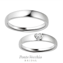 【ポンテヴェキオ】純粋を表現したハートのダイヤがアクセント