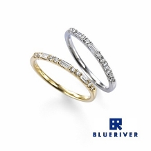 ＯＨＡＳＨＩ　ＢＲＩＤＡＬ（オオハシ・ブライダル）:【ブルーリバー】2種類のカットのダイヤが個性的なハーフエタニティ