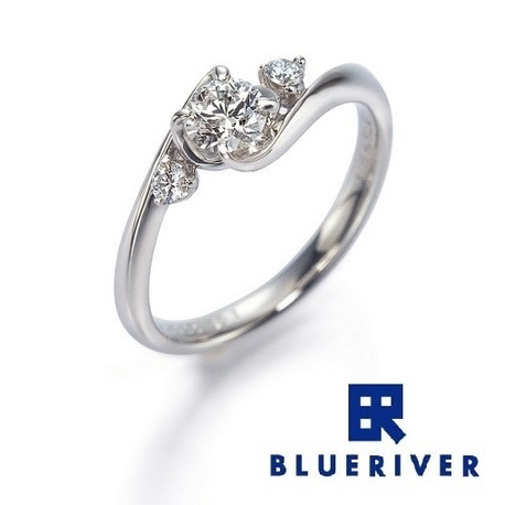 ＯＨＡＳＨＩ　ＢＲＩＤＡＬ（オオハシ・ブライダル）:【ブルーリバー】日本初のダイヤモンドブランド。ウェーブするアームが華やかなリング