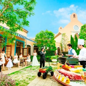 貸切ガーデンで自由演出☆豪華6品試食×A5和牛ランクアップ