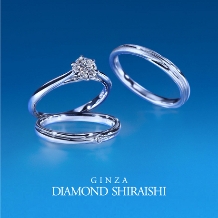 銀座ダイヤモンドシライシ:マリッジリングはふたりで手を取り合っている様子を表している【エバーアフター】
