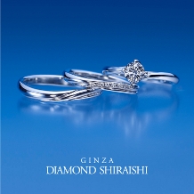 銀座ダイヤモンドシライシ:「輝く日々」という意味の名前のリング【ラディアント デイズ Pt/YGコンビ】
