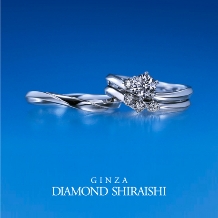 銀座ダイヤモンドシライシ:センターダイヤはサイドメレがあることでより美しく、大きく輝きます【プロミティア】