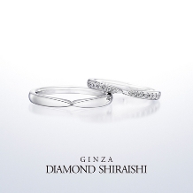 銀座ダイヤモンドシライシ:永遠なる神秘の象徴「月」の光が、二人の生涯を守り続けます【ディアナディー 細身】