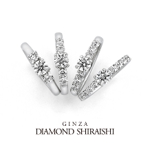 銀座ダイヤモンドシライシ:エタニティリングの豪華さを併せ持ったリング「ドロップス」