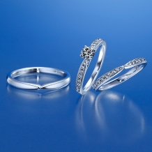 銀座ダイヤモンドシライシ:永遠なる神秘の象徴「月」の光が、二人の生涯を守り続けます【ディアナディー 細身】
