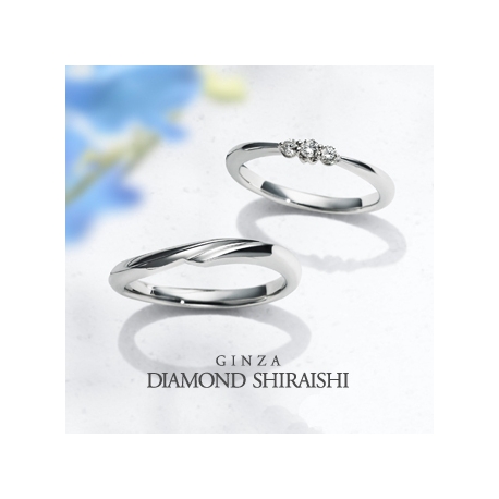 女性用のマリッジのダイヤ３石は 蝶々結びのリボンの輪を表現 レガーレ 銀座ダイヤモンドシライシ ゼクシィ