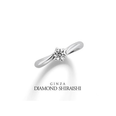 銀座ダイヤモンドシライシ:360度どの角度からみてもダイヤモンドに向かう美しいライン【アクアニーナ】