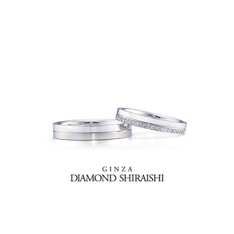 銀座ダイヤモンドシライシ:一周／同じ太さ、厚み、切る事の出来ない永遠の輪【エターナルフロー 01,02】
