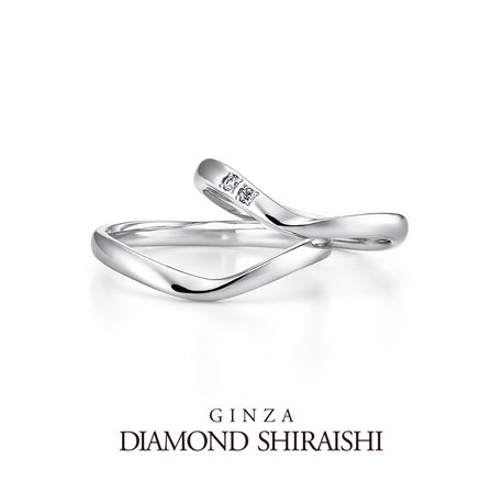 銀座ダイヤモンドシライシ:イタリア語で「幸せな」という意味を持つマリッジリング【フェリーチェ 2ML】