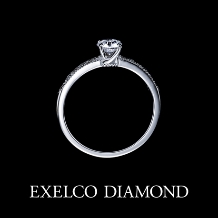 エクセルコ ダイヤモンド:【エクセルコ】横から見ると石座に「ガラスの靴」のモチーフ『サンドリヨン』