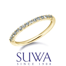 SUWA（スワ）シングルカット ダイヤモンド ハーフエタニティリング