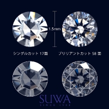 ANSHINDO BRIDAL（安心堂）:SUWA（スワ）シングルカット ダイヤモンド パヴェ リング