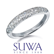 SUWA（スワ）シングルカット ダイヤモンド パヴェ リング