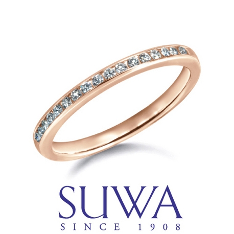 ANSHINDO BRIDAL（安心堂）:SUWA（スワ）シングルカット ダイヤモンド ハーフエタニティリング