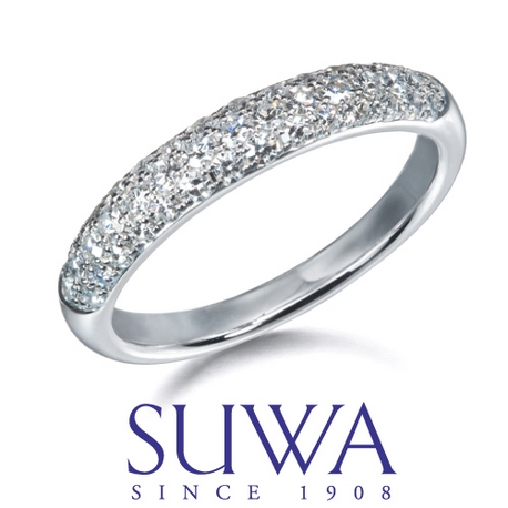 ANSHINDO BRIDAL（安心堂）:SUWA（スワ）シングルカット ダイヤモンド パヴェ リング