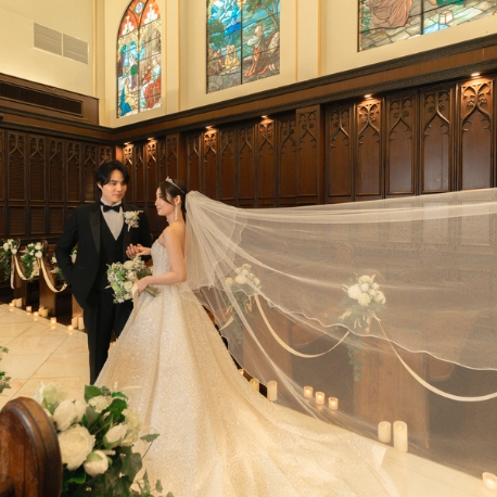 アルカーサル迎賓館　川越：【初見学130万優待】ステンド挙式体験×和牛フィレ試食付き