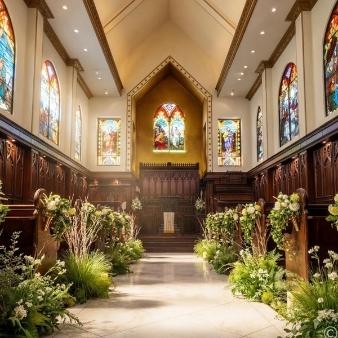 結婚式場：残1＼人気No.1／150万円優待BIG*光差す大聖堂×試食