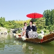【平日限定コース試食付】四季折々の花が咲き誇る三景園（ホテル隣接）で行われる神前式をご紹介。和婚が憧れの花嫁必見の“和の儀式”「花嫁舟」は、あまり見る機会がないからこそ心に残る、日本の美しい結婚式に。