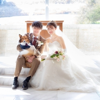 ガーデンレストラン　メープルヒル（Maple Hill）:【大切な家族と一緒に】ペットと一緒に過ごせる結婚式(肉球結婚証明書付):愛する家族とご一緒に写真撮影や挙式を行える