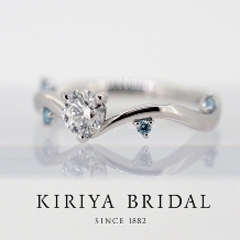 ＫＩＲＩＹＡ　ＢＲＩＤＡＬ　（宝石の桐屋）:【フルオーダーメイド】彼女との想い出 “海”をイメージし贈った世界で一つのリング