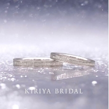 ＫＩＲＩＹＡ　ＢＲＩＤＡＬ　（宝石の桐屋）:久音【雨】| 手彫りのラインが美しい鍛造リング |