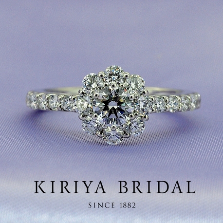 ＫＩＲＩＹＡ　ＢＲＩＤＡＬ　（宝石の桐屋）:【KIRIYA BRIDAL特製】どの角度から見ても美しい取巻きエンゲージリング