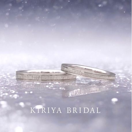 ＫＩＲＩＹＡ　ＢＲＩＤＡＬ　（宝石の桐屋）:久音【雨】| 新作マリッジリング | 鍛造製法