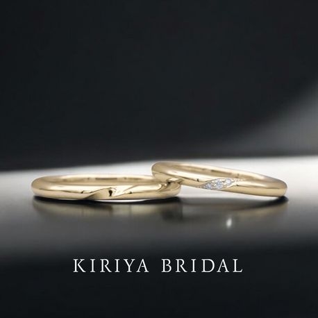 ＫＩＲＩＹＡ　ＢＲＩＤＡＬ　（宝石の桐屋）:楚々【木漏れ月（ストレート型）】K18YG