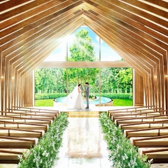 結婚式場：10大特典*森のチャペル×ガーデン演出リゾート体験*新潟産牛試食