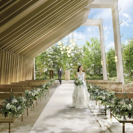 表参道TERRACE：【都心リゾート】緑溢れる天高チャペル&1組貸切邸宅×特選牛試食