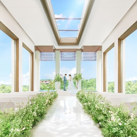 THE MEETS MARINA TERRACE（ザ・ミーツ マリーナテラス）：*+連休限定★衣装3着プレゼント+*空×緑の挙式&贅沢試食&演出