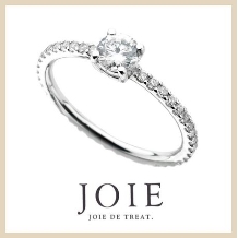 JOIE de treat. (ジョア ドゥ トリート）_【永く愛せる人気のデザイン】 1粒ダイヤとエタニティで届ける『愛の輝き』