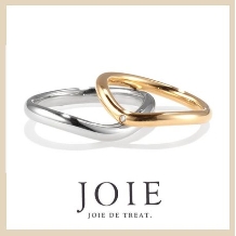 JOIE de treat. (ジョア ドゥ トリート）:【なめらかな着け心地、指馴染みが美しい】やわらかな曲線がすっとお指に映える