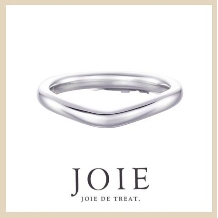 JOIE de treat. (ジョア ドゥ トリート）:【なめらかな着け心地、指馴染みが美しい】やわらかな曲線がすっとお指に映える