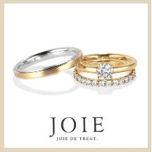JOIE de treat. (ジョア ドゥ トリート）:【ご新婦様らしさ引き立つ婚約指輪】 肌馴染みの良いピンクゴールドが可憐なリング
