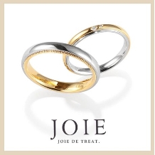 JOIE de treat. (ジョア ドゥ トリート）:【アレンジはお気軽に相談を♪】ふたつのリングを重ねてつくるこだわりのデザイン