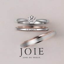 JOIE de treat. (ジョア ドゥ トリート):【王道デザインを優しいピンクゴールドで】デイリージュエリーと合わせて楽しみたい！