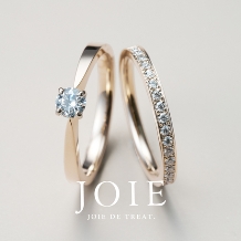 【毎日着けたいシャンパンゴールド】さり気ない上品な輝きのエンゲージリング