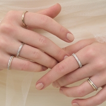 JOIE de treat. (ジョア ドゥ トリート):【10万円台で叶う！】希少性の高い、細身で華奢なエタニティをおしゃれに楽しんで