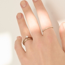 JOIE de treat. (ジョア ドゥ トリート):【毎日着けたいシャンパンゴールド】さり気ない上品な輝きのエンゲージリング