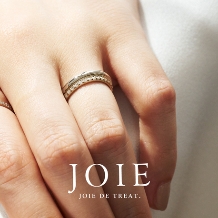 JOIE de treat. (ジョア ドゥ トリート):【プラチナ×シャンパンの人気デザイン】好きな素材をそれぞれに似合う重ね方で